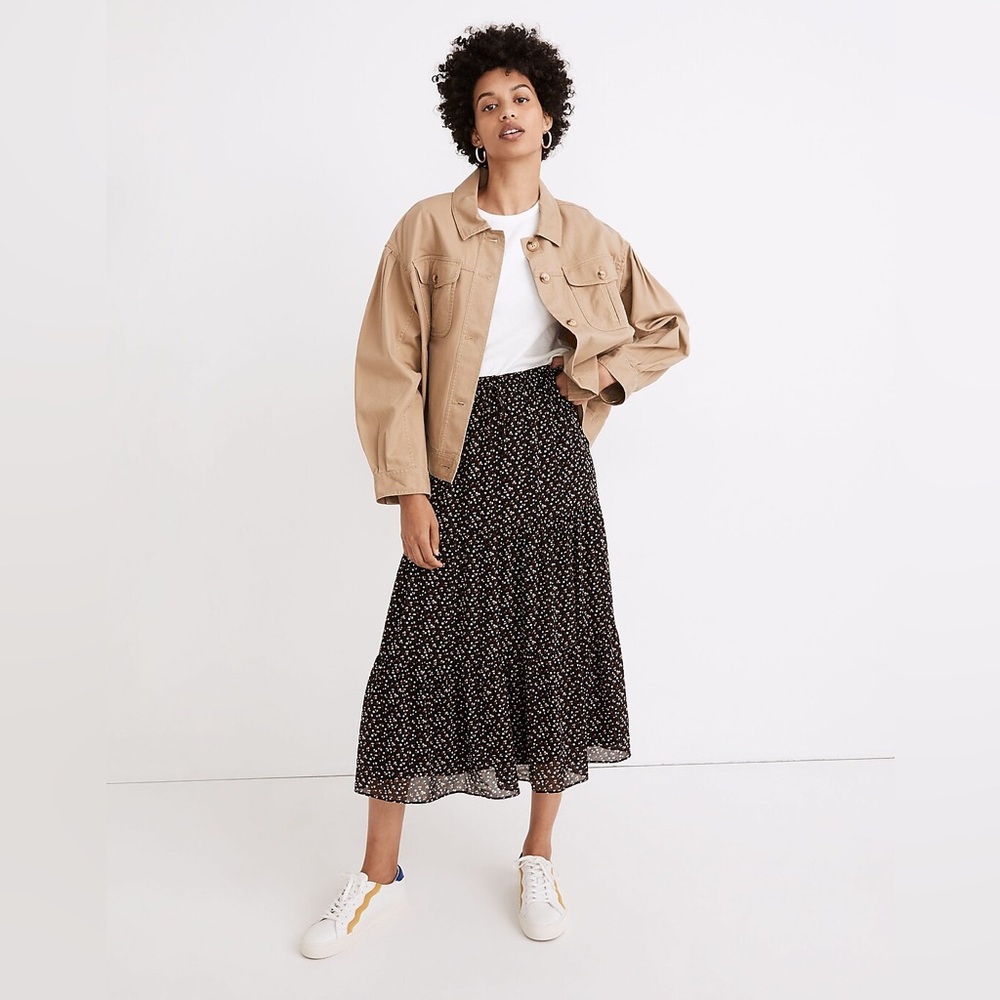 Madewell Pleat-Sleeve Military Jacket Medium Tan Beige